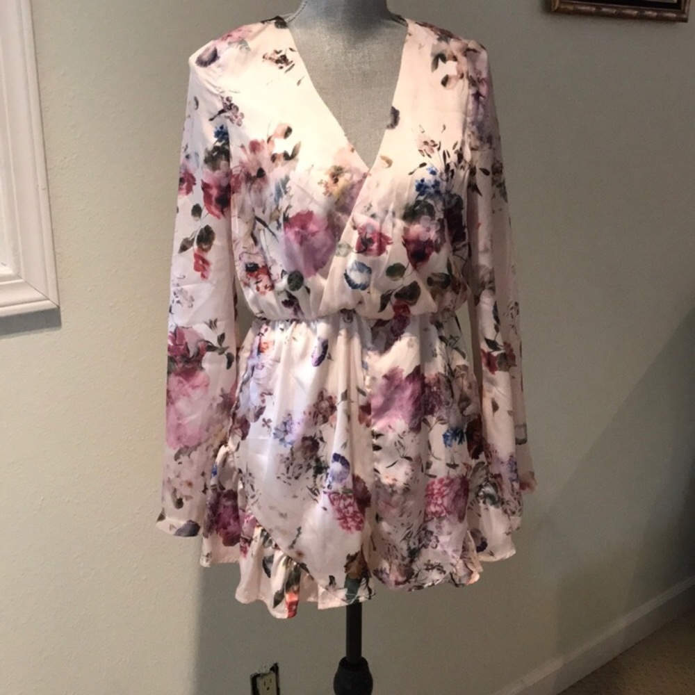 Missguided floral romper.
